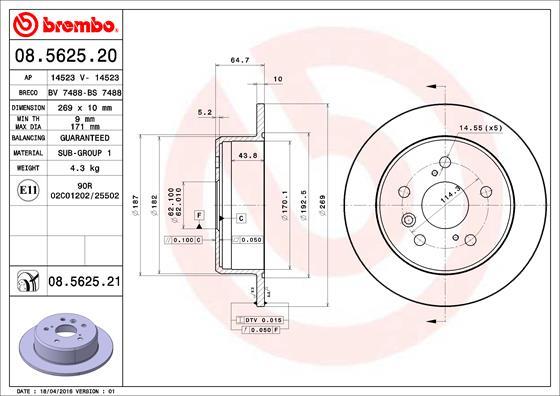 AP 14523 - Тормозной диск autospares.lv