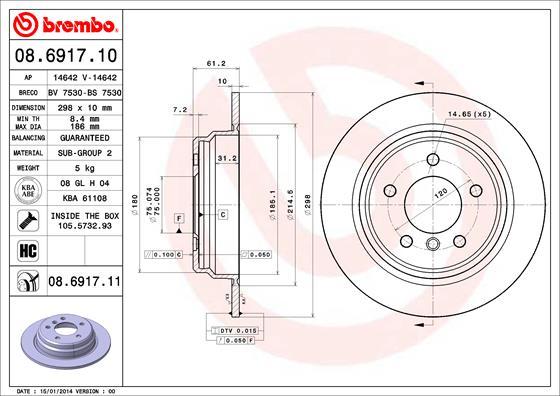 AP 14642 - Тормозной диск autospares.lv