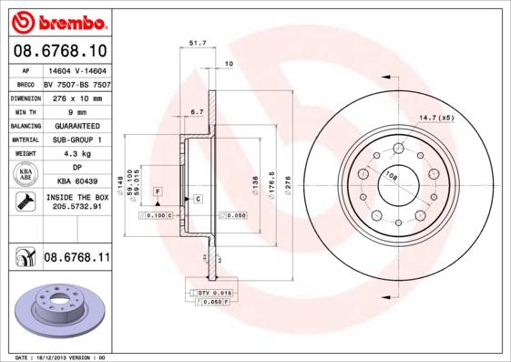 AP 14604 V - Тормозной диск autospares.lv