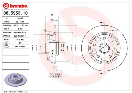 AP 14605 - Тормозной диск autospares.lv