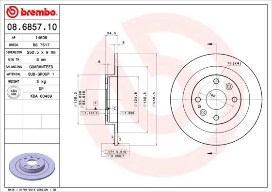 AP 14606 - Тормозной диск autospares.lv