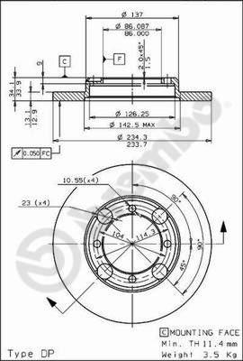 AP 14685 - Тормозной диск autospares.lv