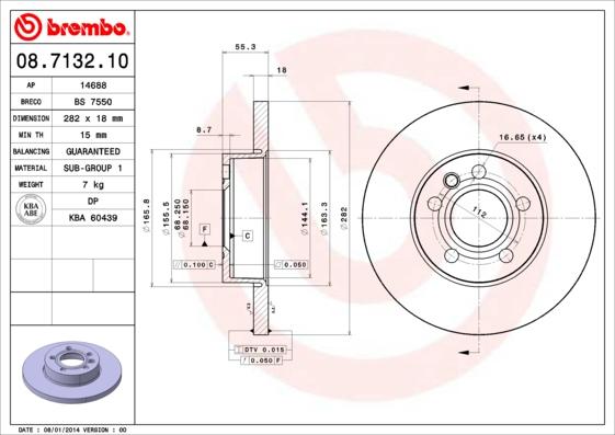 AP 14688 - Тормозной диск autospares.lv