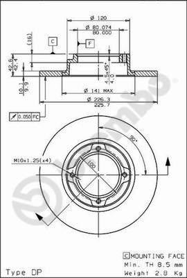 AP 14675 - Тормозной диск autospares.lv