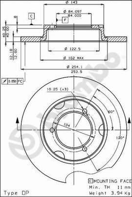 AP 14040 - Тормозной диск autospares.lv