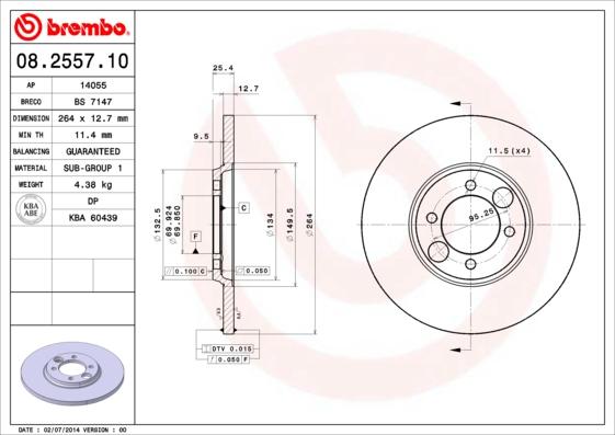 AP 14055 - Тормозной диск autospares.lv