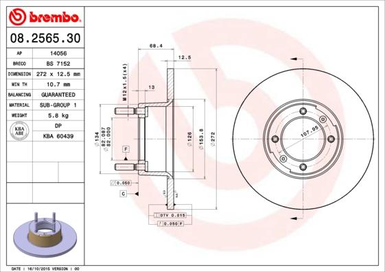 AP 14056 - Тормозной диск autospares.lv