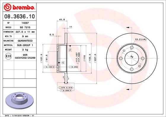 AP 14087 - Тормозной диск autospares.lv