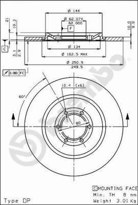 AP 14031 - Тормозной диск autospares.lv