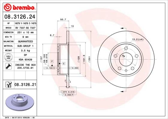AP 14079 E - Тормозной диск autospares.lv