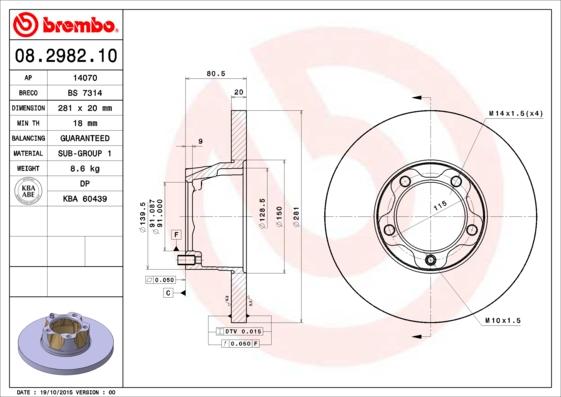 AP 14070 - Тормозной диск autospares.lv