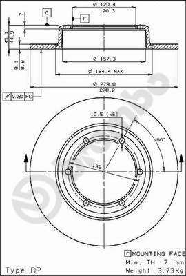 AP 14071 - Тормозной диск autospares.lv