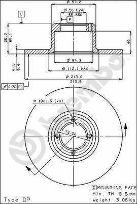 AP 14108 - Тормозной диск autospares.lv