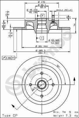 AP 14136 - Тормозной диск autospares.lv