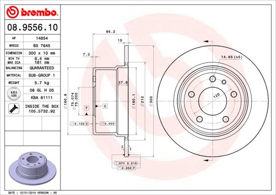 AP 14854 - Тормозной диск autospares.lv