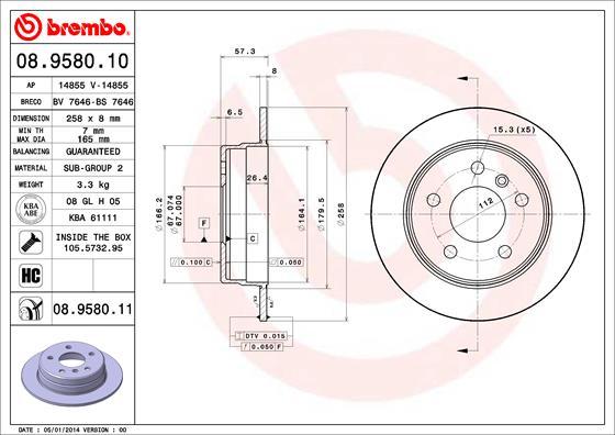 AP 14855 - Тормозной диск autospares.lv