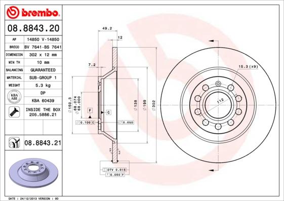 AP 14850 - Тормозной диск autospares.lv