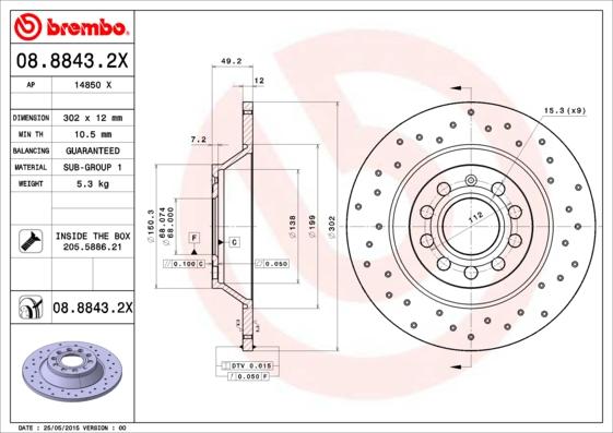 AP 14850 X - Тормозной диск autospares.lv