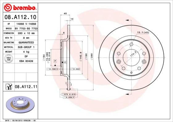 AP 14888 - Тормозной диск autospares.lv