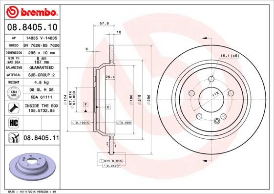 AP 14835 V - Тормозной диск autospares.lv