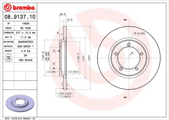 AP 14838 - Тормозной диск autospares.lv