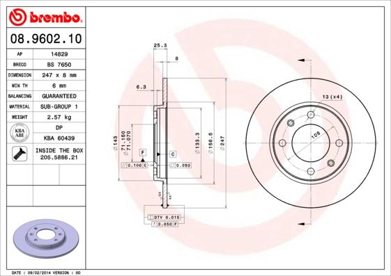 AP 14829 - Тормозной диск autospares.lv