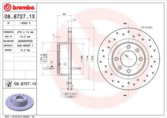 AP 14820 X - Тормозной диск autospares.lv