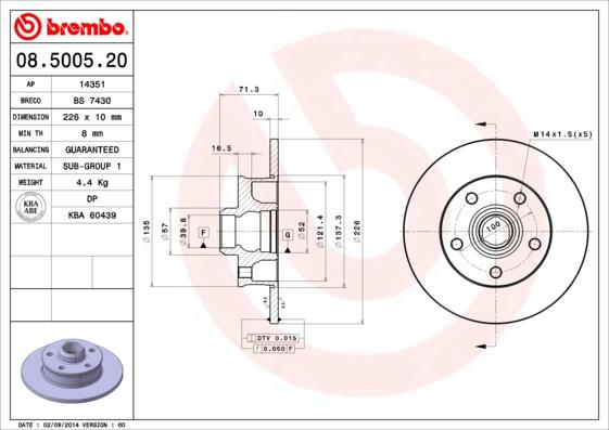 AP 14351 - Тормозной диск autospares.lv