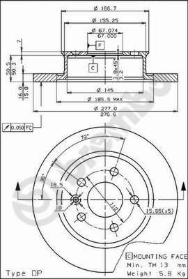 AP 14352 - Тормозной диск autospares.lv