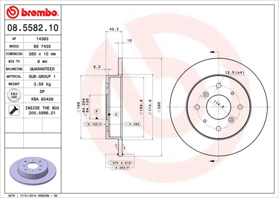 AP 14363 - Тормозной диск autospares.lv