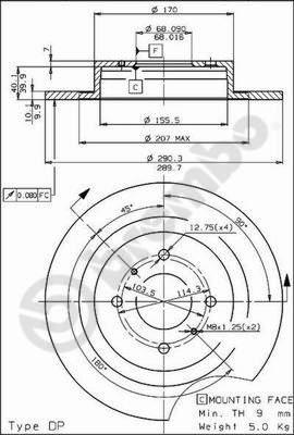 AP 14301 - Тормозной диск autospares.lv