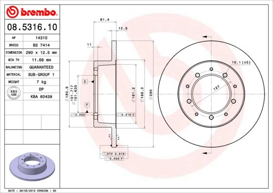 AP 14310 - Тормозной диск autospares.lv