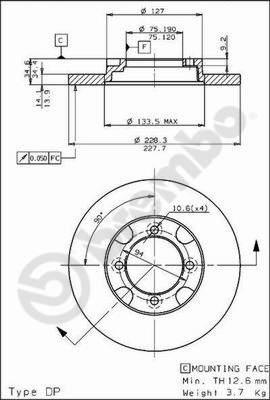 AP 14294 - Тормозной диск autospares.lv