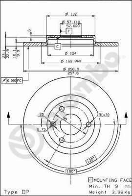 AP 14259 - Тормозной диск autospares.lv