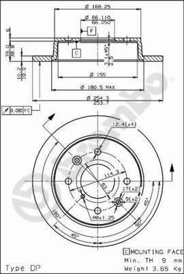 AP 14252 - Тормозной диск autospares.lv