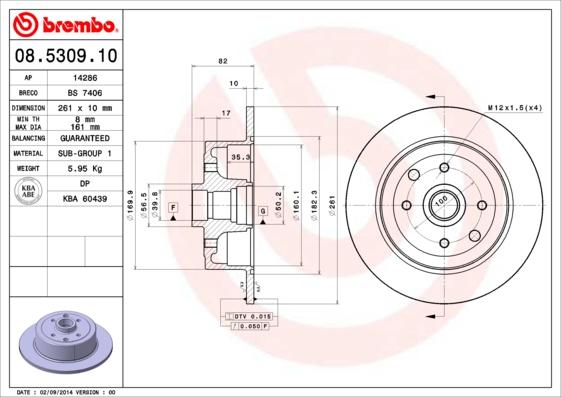 AP 14286 - Тормозной диск autospares.lv