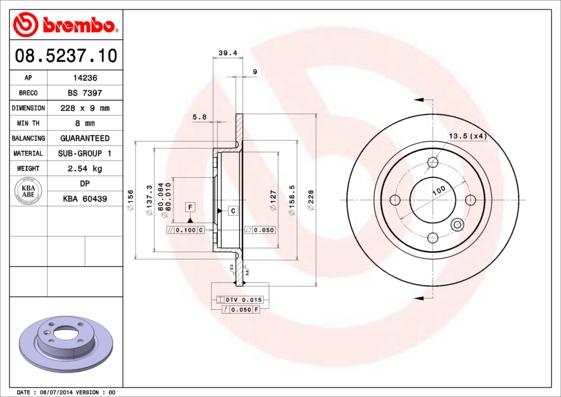 AP 14236 - Тормозной диск autospares.lv