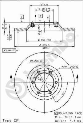 AP 14701 - Тормозной диск autospares.lv