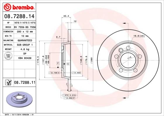 AP 14715 V - Тормозной диск autospares.lv