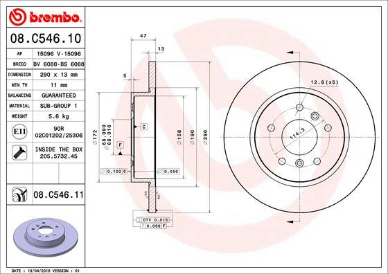 AP 15096 V - Тормозной диск autospares.lv