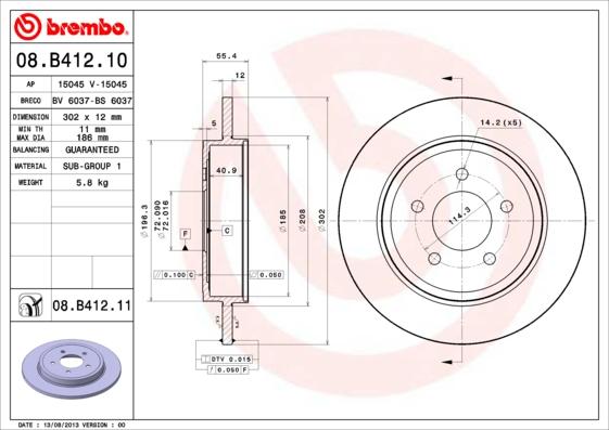 AP 15045 - Тормозной диск autospares.lv