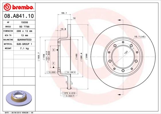 AP 15006 - Тормозной диск autospares.lv