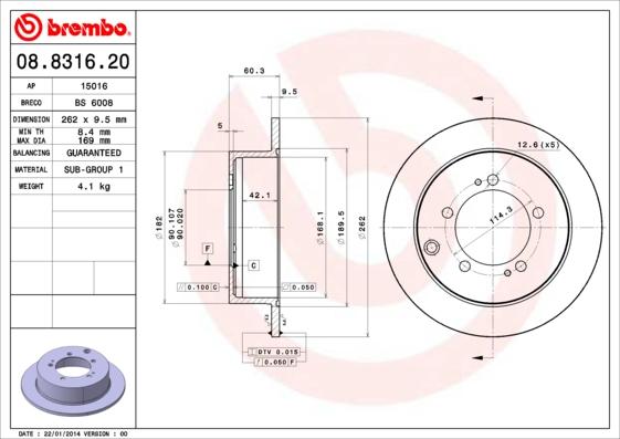 AP 15016 - Тормозной диск autospares.lv