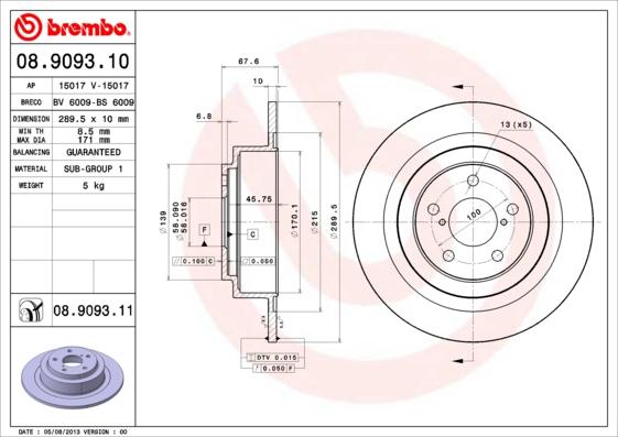 AP 15017 - Тормозной диск autospares.lv