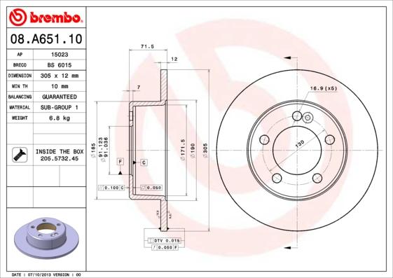 AP 15023 - Тормозной диск autospares.lv