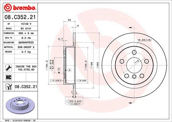 AP 15149 V - Тормозной диск autospares.lv