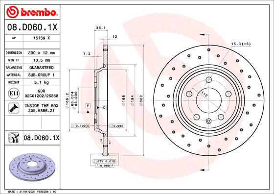 AP 15159 X - Тормозной диск autospares.lv