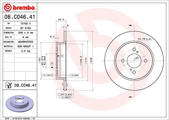 AP 15160 V - Тормозной диск autospares.lv