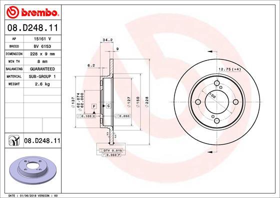 AP 15161 V - Тормозной диск autospares.lv