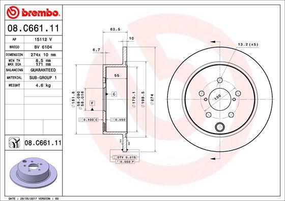 AP 15112 V - Тормозной диск autospares.lv